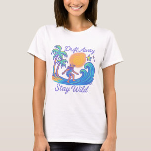 T-shirt "Dégagez et restez à l'abri - Vibes de surfeurs de