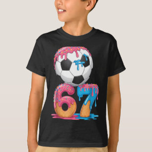 T-shirt Dégoulinade de foot Numéro 67 Joueur de foot mascu