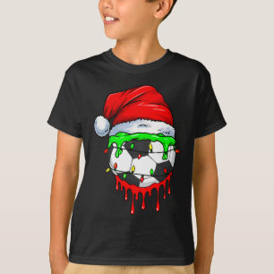 T-shirt Dégoulinade de soccer de Noël pour garçons Dégouli