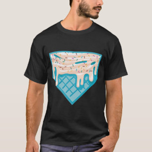 T-shirt Dégoulinade drôle de plaque d'accueil - Glace Soft