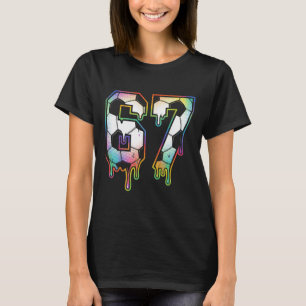 T-shirt Dégoulinant Coloré 67 Numéro Universitaire Footbal