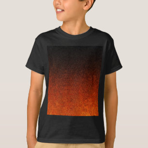 T-shirt Dégradé de Parties scintillant noire et orange tom