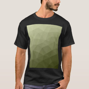T-shirt Dégradé d'olive vert armée à motif géométrique en 