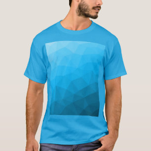 T-shirt Dégradé géométrique de maille cyan bleu