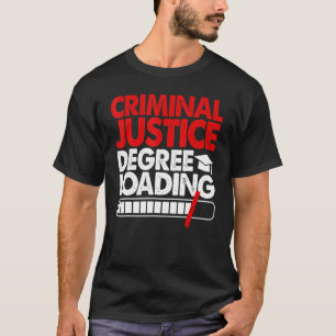 T-shirt Degré de justice pénale Chargement des femmes Cour