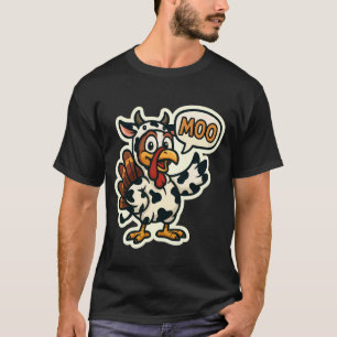T-shirt Déguisement de dinde habillée en vache Moo drôle d