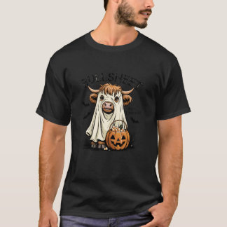 T-shirt Déguisement de fantôme de feuille de taureau Hallo