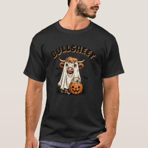 T-shirt Déguisement de fantôme de vache drôle de pun Hallo