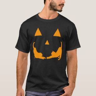 T-shirt Déguisement de fête de chat de citrouille d'Hallow