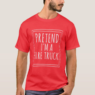 T-shirt Déguisement de fête d'Halloween de camion de pompi