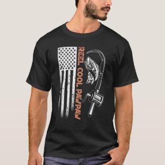 T-shirt Déguisement de pêche Drapeau américain Bobine de p