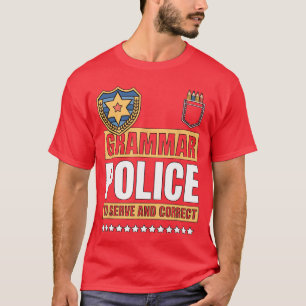 T-shirt Déguisement de policier de grammaire Halloween lan