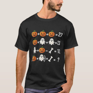 T-shirt Déguisement de professeur de maths fantôme citroui