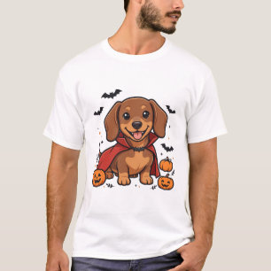 T-shirt Déguisement de vampire pour teckel Halloween Art