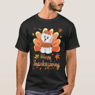T-shirt Déguisement Dinde Havanese Cœur Joyeux Thanksgivin