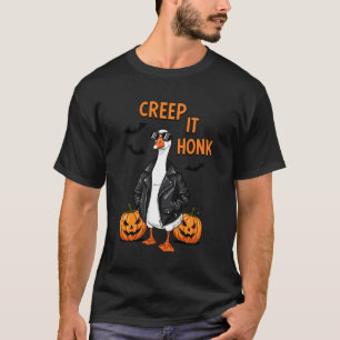 T-shirt Déguisement drôle de Halloween de l'oie idiote Cre