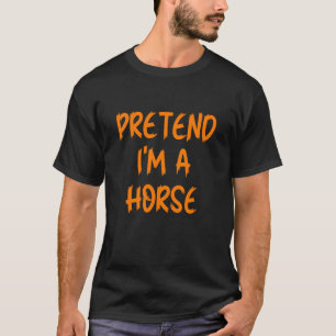 T-shirt Déguisement Halloween Je Suis Un Cheval Drôle Pare