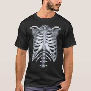 T-shirt Déguisement Halloween squelette cage thoracique zo