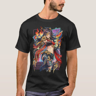 T-shirt Dehya Genshin Impact Claymore Pyro Guerrière Vapor