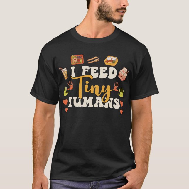 T-shirt Déjeuner Dame Je Nourris Minuscules Humains Déjeun (Devant)