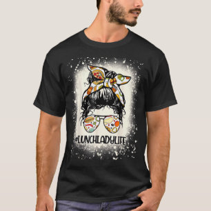 T-shirt Déjeuner Dame Messy Cheveux Femme Bun Déjeuner Lad