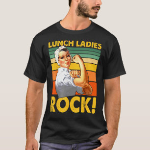 T-shirt Déjeuner Dames Rock Cafétéria Travailleuse Déjeune