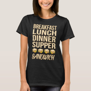 T-shirt Déjeuner Dîner Sandwich Bologna Viande Gr
