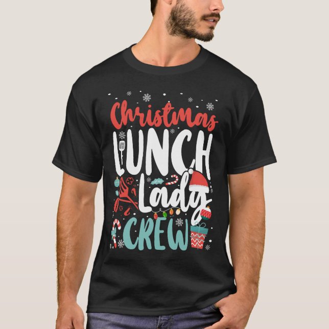 T-shirt Déjeuner Lady Cafeteria Crew Noël Lady (Devant)