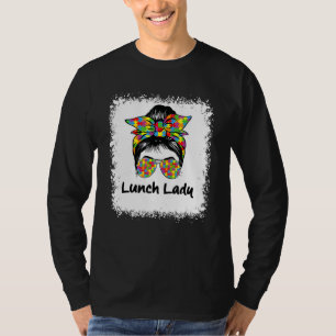 T-shirt Déjeuner Lady Messy Cheveux Femme Bun Déjeuner Lad