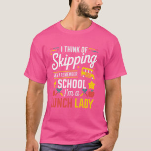 T-shirt Déjeuner Lady School Cafétéria Travailleuse Dîner 
