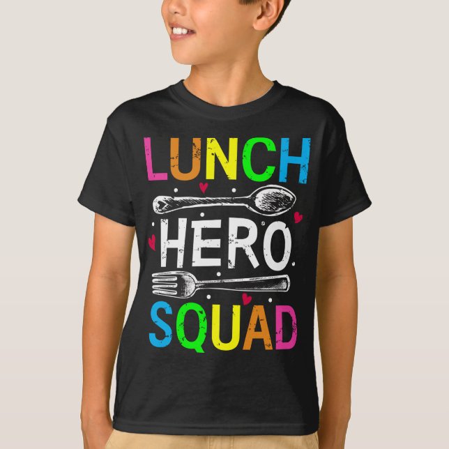 T-shirt Déjeuner scolaire Hero Squad Cafeteria Workers Boy (Devant)