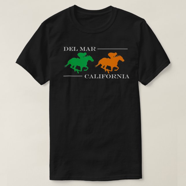 T-shirt Del Mar California Horse Racing  (Design devant)