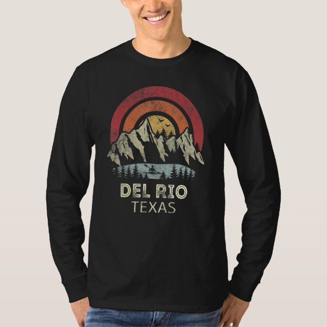 T-shirt Del Rio Texas Mountain Sunset Sunrise Kayaking (Devant)