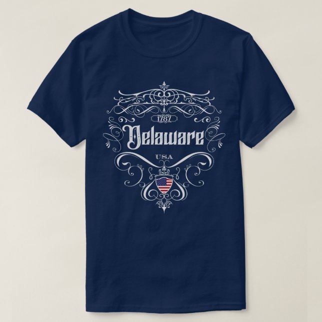 T-shirt Delaware Design Vintage 1 (Design devant)