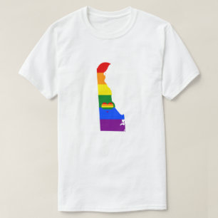T-shirt Delaware Gay pride Arc-en-ciel Drapeau Coeur GLBTQ
