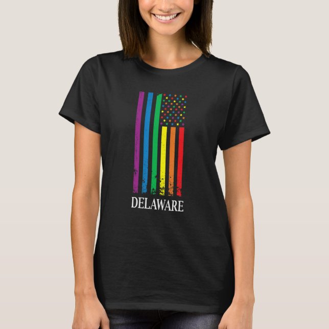 T-shirt Delaware Pride Month Pride Flag LGBT Community LGB (Devant)