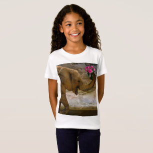 T-shirt d'éléphant de la jungle de la fille