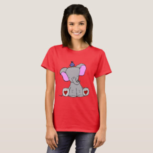 T-shirt d'éléphant et d'oiseau de bébé
