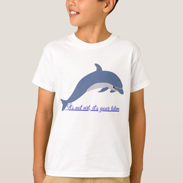 T-shirt Delfin divertido en alta mar (Devant)