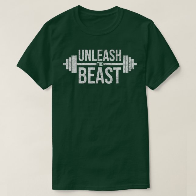 T-SHIRT DÉLIBÉRER IL EST BARBELL PONDÉRÉ TRAVAILLER VIVRE  (Design devant)