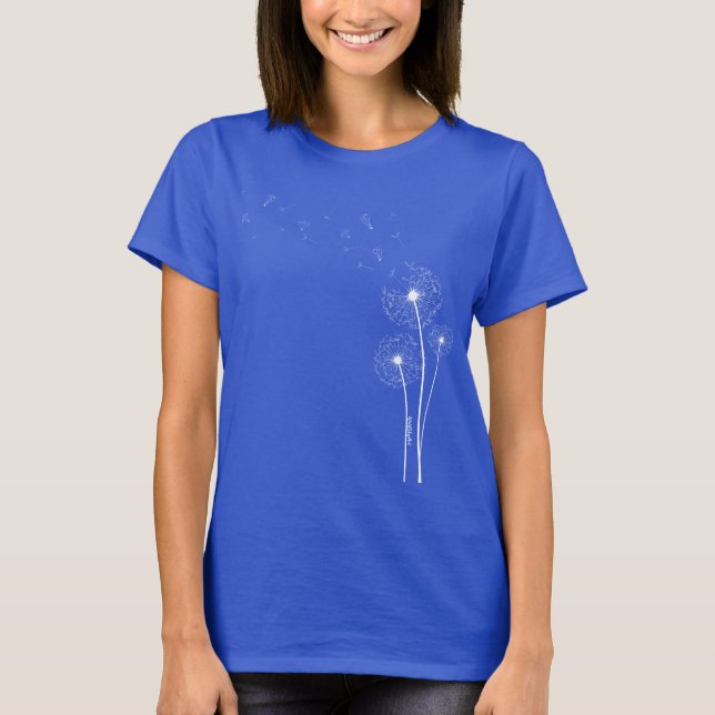 T-shirt Délicat Dandelions Parapente Blanc (Devant)