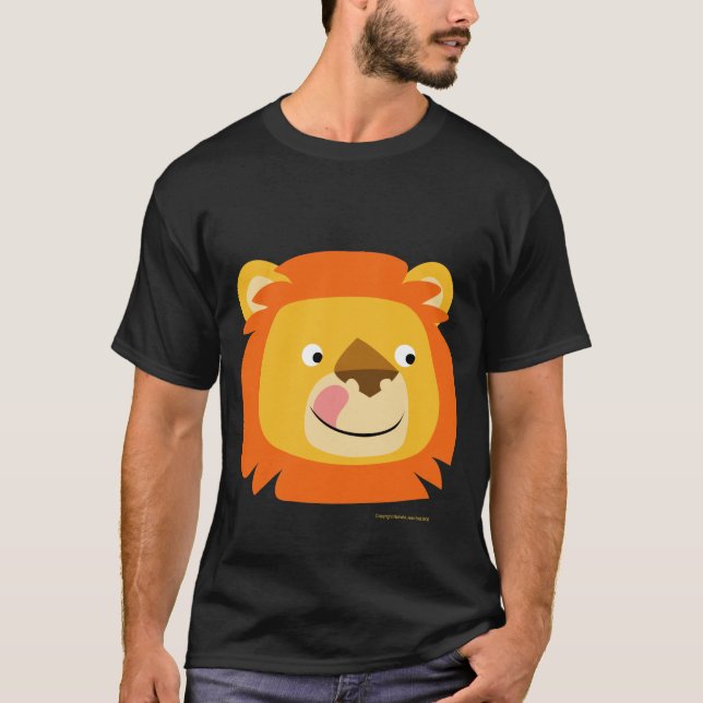 T-shirt délicieux de lion de bande dessinée (Devant)