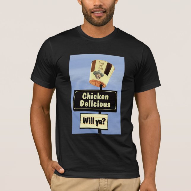 T-shirt délicieux de poulet (Devant)