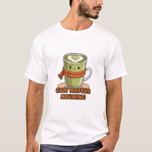 T-shirt Délicieux Matin Matcha Thé Vert Automnal Mignon