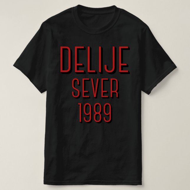 T-shirt Delije Sever 1989 Crveni Tekst (Design devant)
