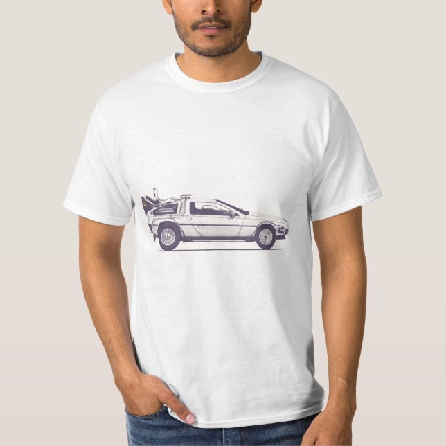 T-shirt Delorian de volviendo al futuro (Devant)