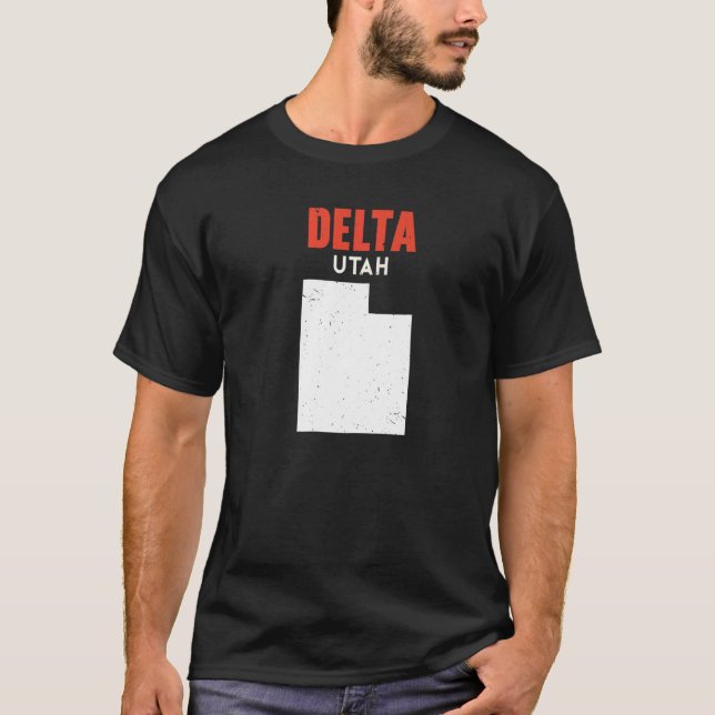 T-shirt Delta Utah USA State America Voyage Utahan (Devant)