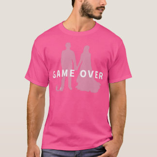 T-shirt Demande en mariage de Game Over Enterrement de vie