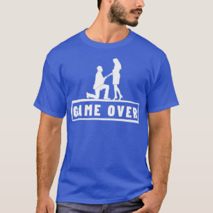 T-shirt Demande en mariage Game Over Enterrement de vie de