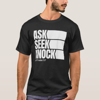 T-shirt Demander Chercher Frapper Matthieu 7 7 Foi Chrétie